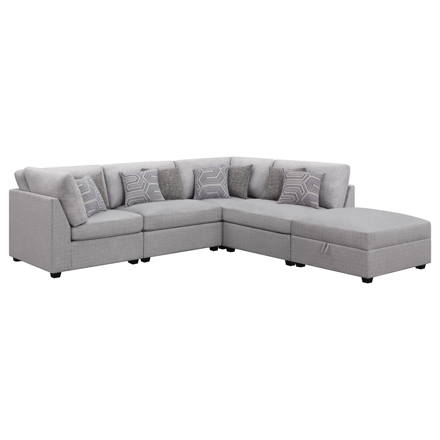 Lafayette modular sectional sofa, light gray fabric, 2-piece set on Tampa Home & Garden Store
