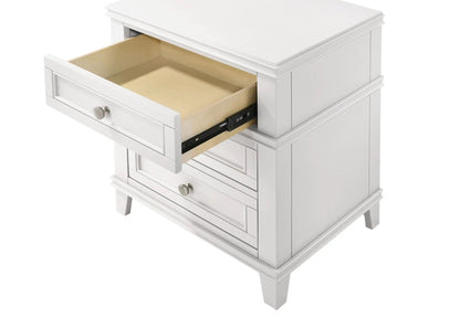 Three Drawer Nightstand with USB Charging Port