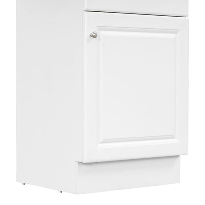Bathroom vanity with sink and adjustable shelf in white finish by HouseOfZazla on Tampa Home & Garden Store