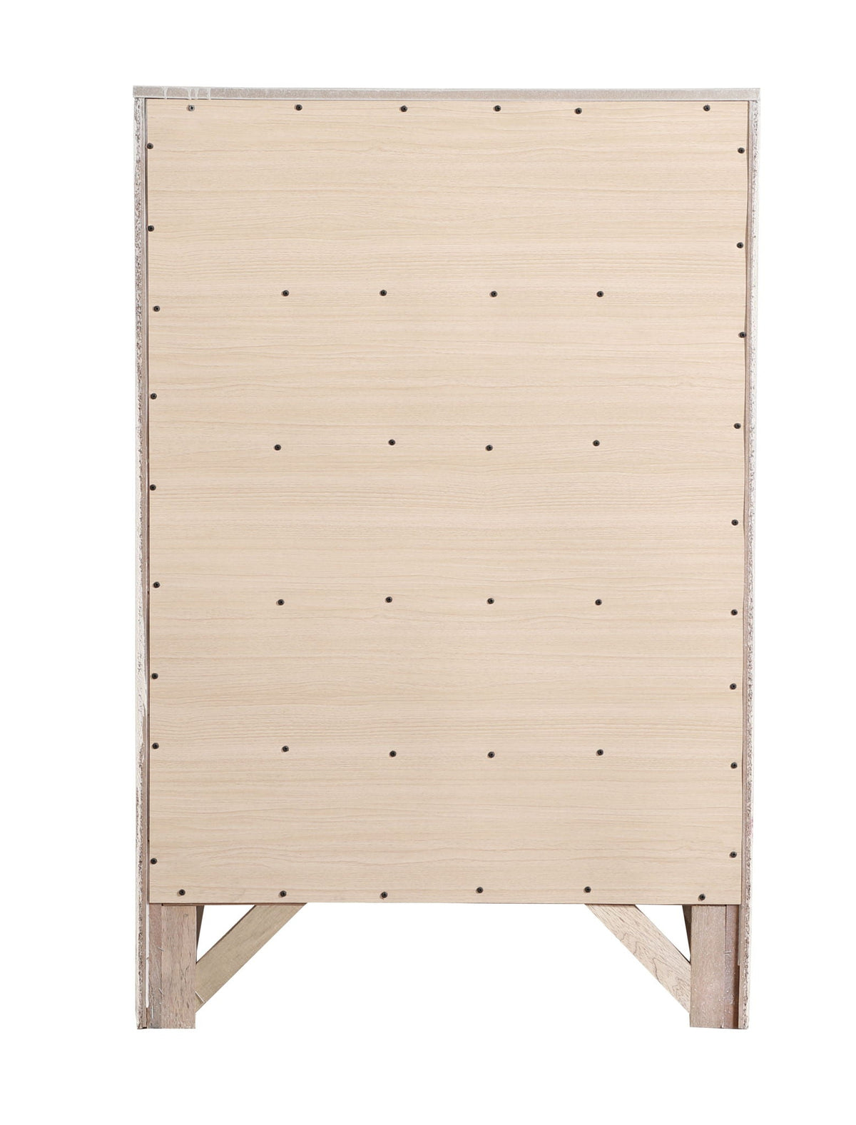 Accent Chest HouseOfZazla natural wood with distressed white trim on Tampa Home & Garden Store