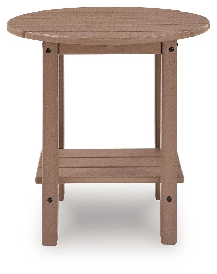 Grover Beach oval coffee table brown finish with slatted top by Unique Piece Furniture on Tampa Home & Garden Store