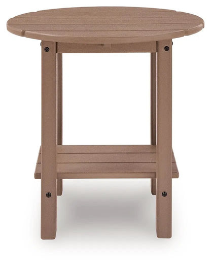 Grover Beach oval coffee table brown finish with slatted top by Unique Piece Furniture on Tampa Home & Garden Store