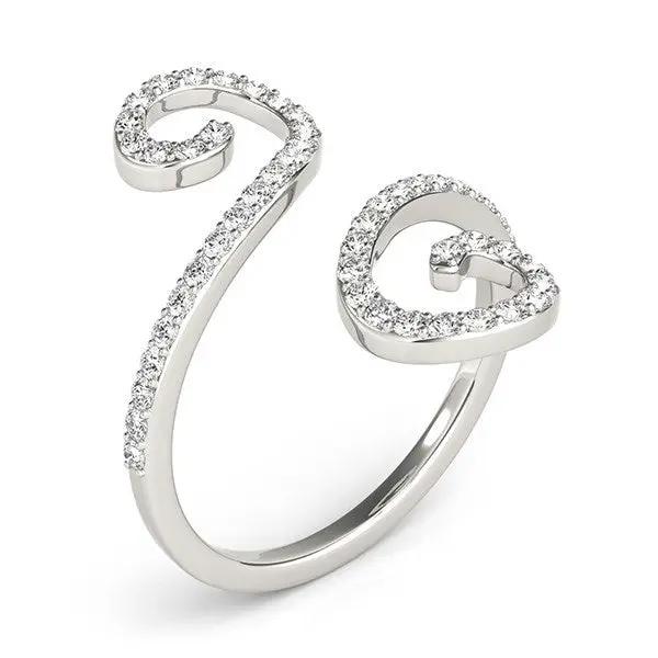 14k white gold diamond open flourish style ring, 1/2 cttw, by Bids.com on Tampa Home & Garden Store