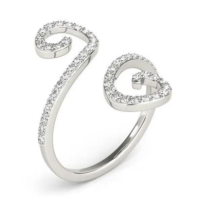 14k white gold diamond open flourish style ring, 1/2 cttw, by Bids.com on Tampa Home & Garden Store