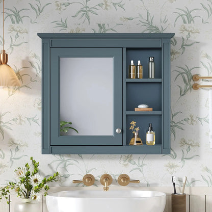 Modern Wall-Mounted Medicine Cabinet with Mirror