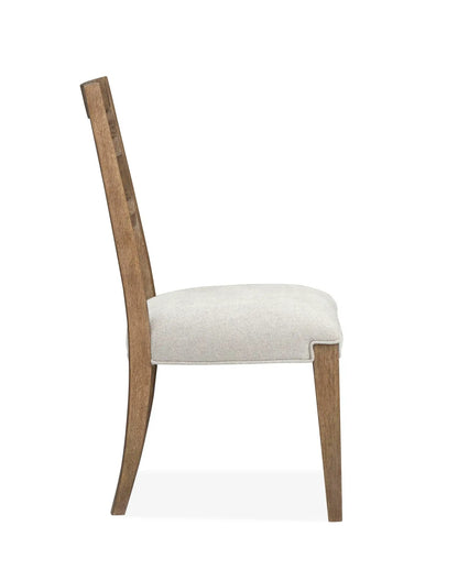 Plum Creek Upholstered Side Chair With Wood Back