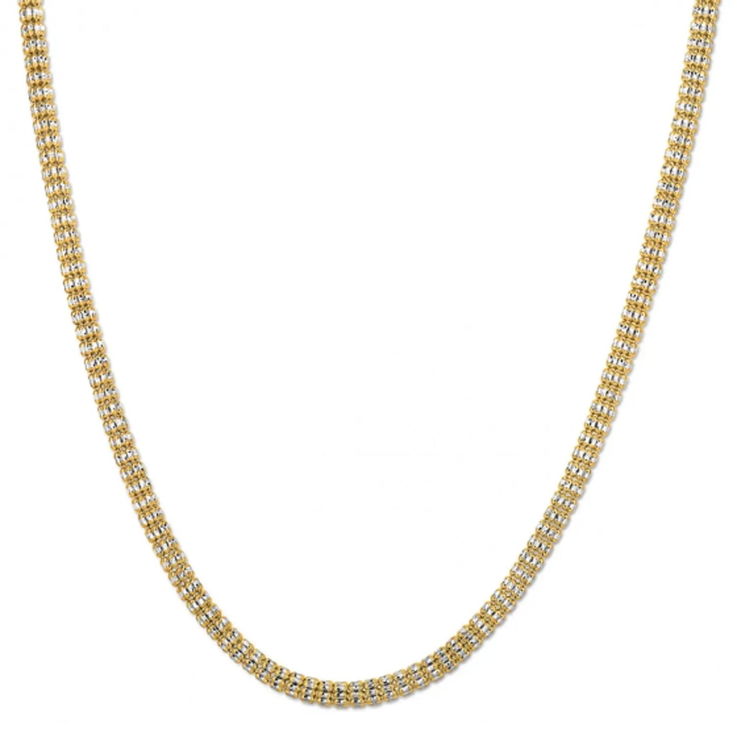 Ice Barrel Chain necklace, 14k yellow gold, 4.25 mm width on Tampa Home & Garden Store