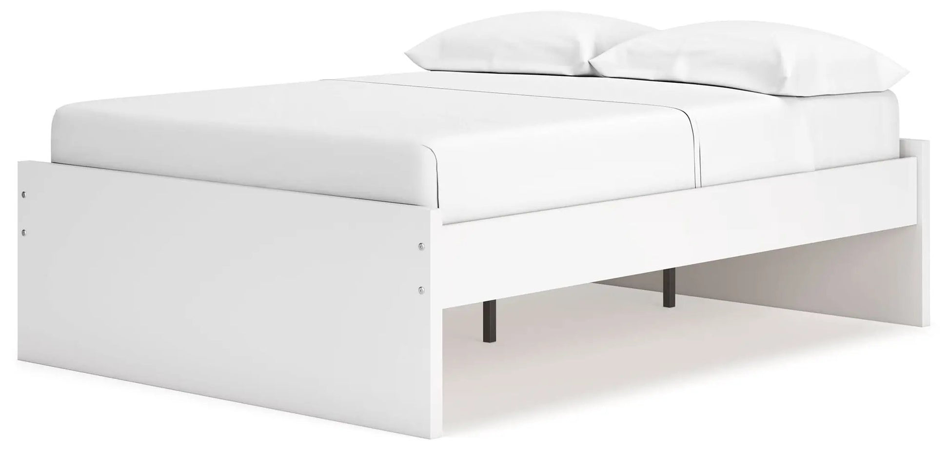 Onita platform bed white finish with low-profile frame on Tampa Home & Garden Store