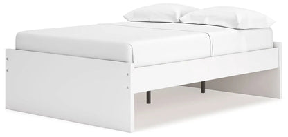 Onita platform bed white finish with low-profile frame on Tampa Home & Garden Store