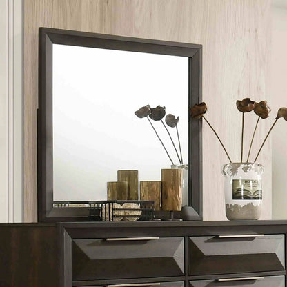 Dresser with mirror espresso finish beveled frame 8-drawer unit on Tampa Home & Garden Store