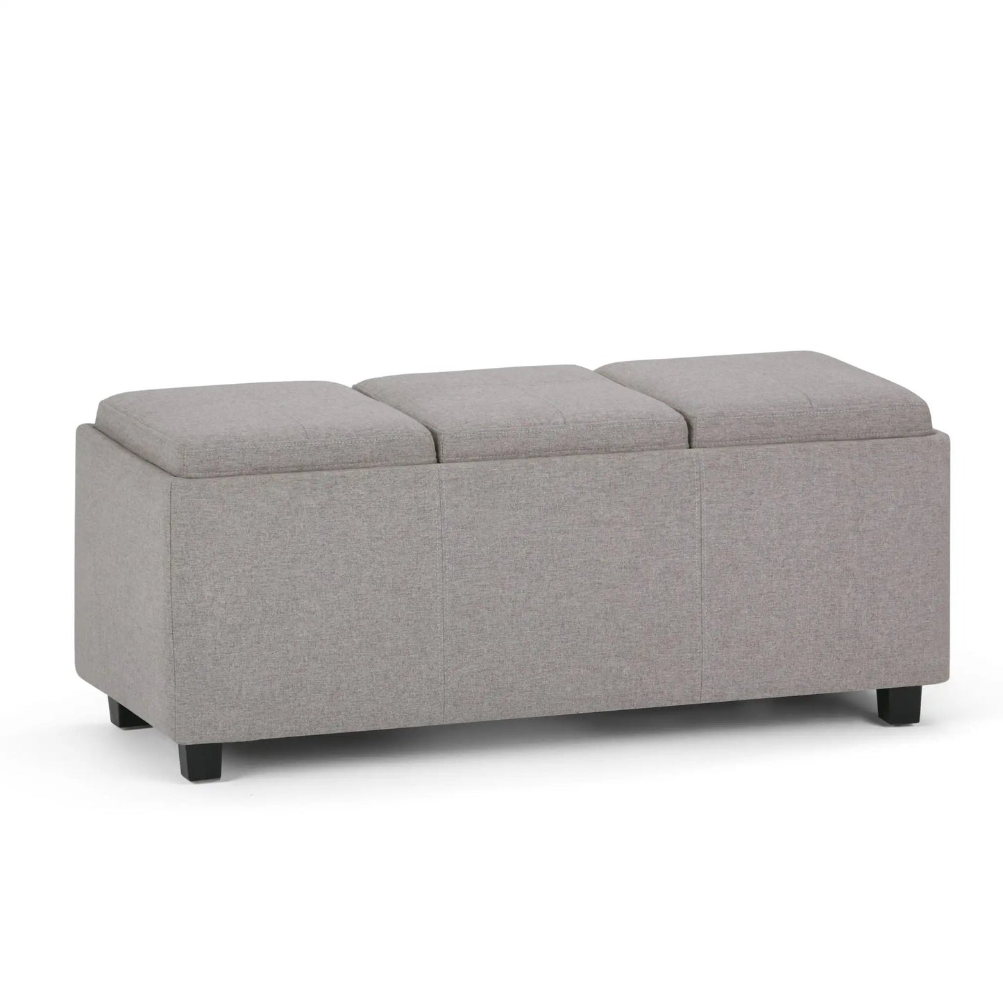 Avalon Upholstered Storage Ottoman With Trays