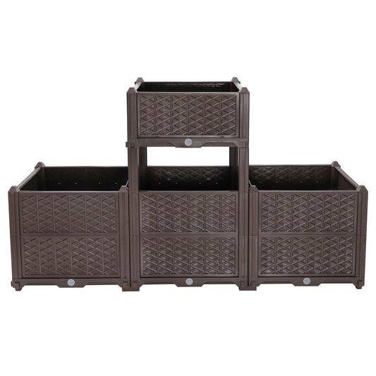 Indoor Outdoor Rectangular Planter Box and Kit