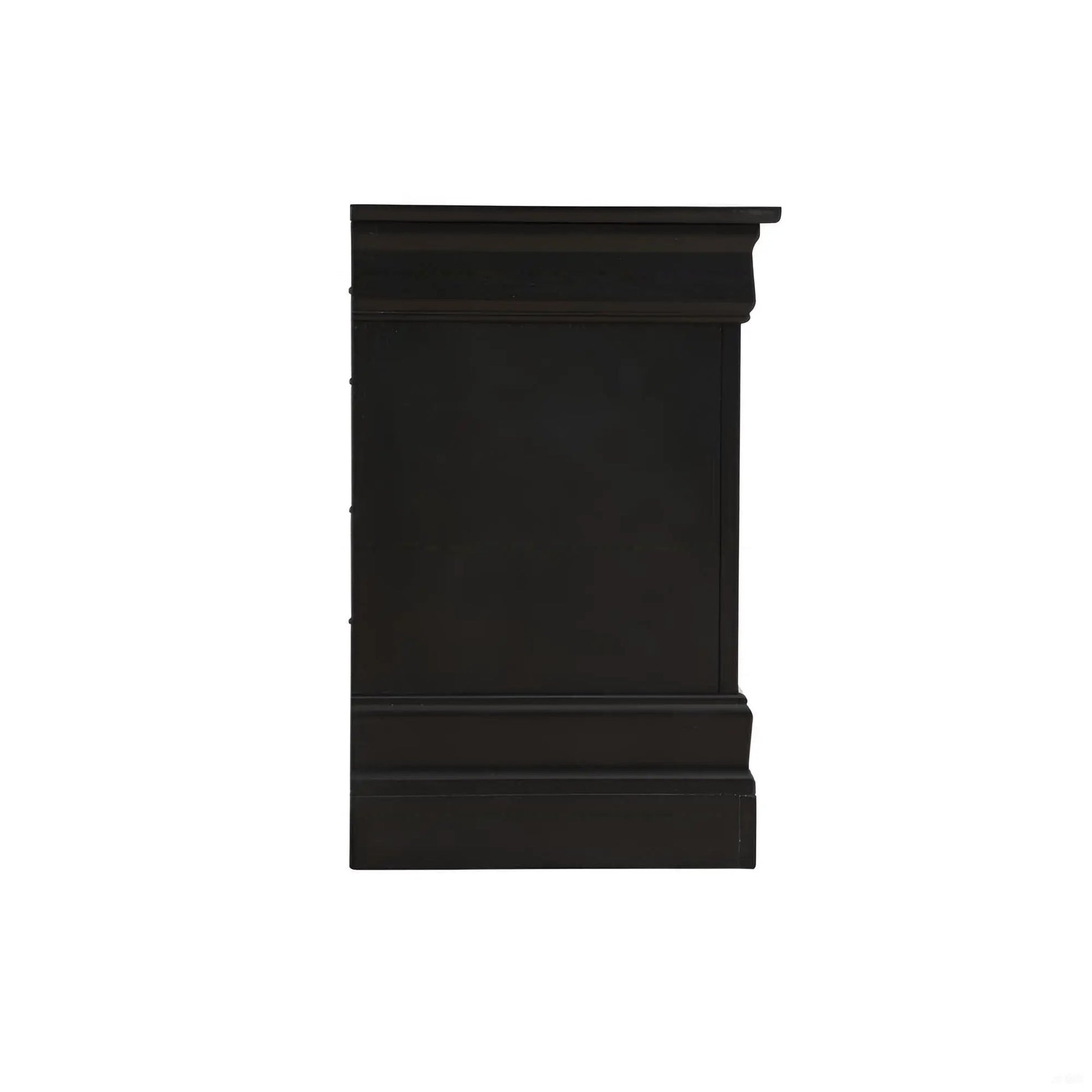 Traditional Style Bedroom Accent Nightstand black finish with molding Unique Piece Furniture on Tampa Home & Garden Store