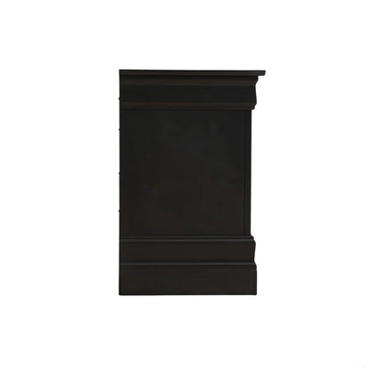 Traditional Style Bedroom Accent Nightstand black finish with molding Unique Piece Furniture on Tampa Home & Garden Store