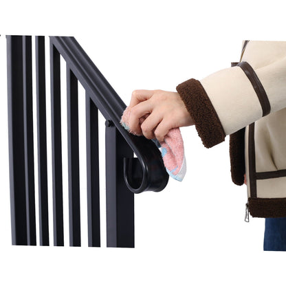 A Powder Coated Wrought Iron Handrail For Steps