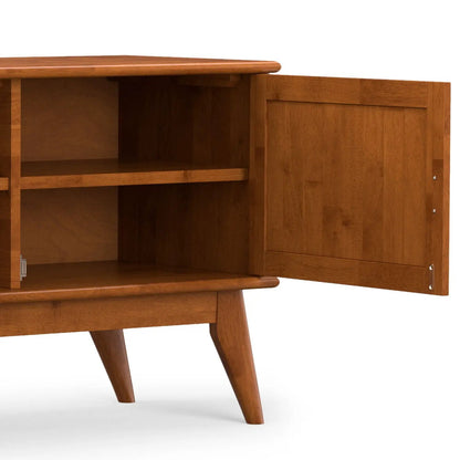 Draper Handcrafted Mid Century Low TV Media Stand