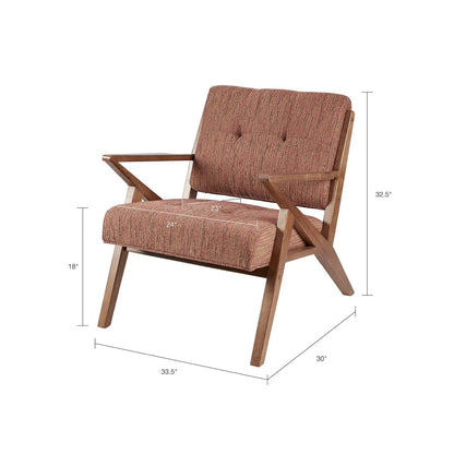 Lounge Chair Tufted Upholstery and Solid Frame