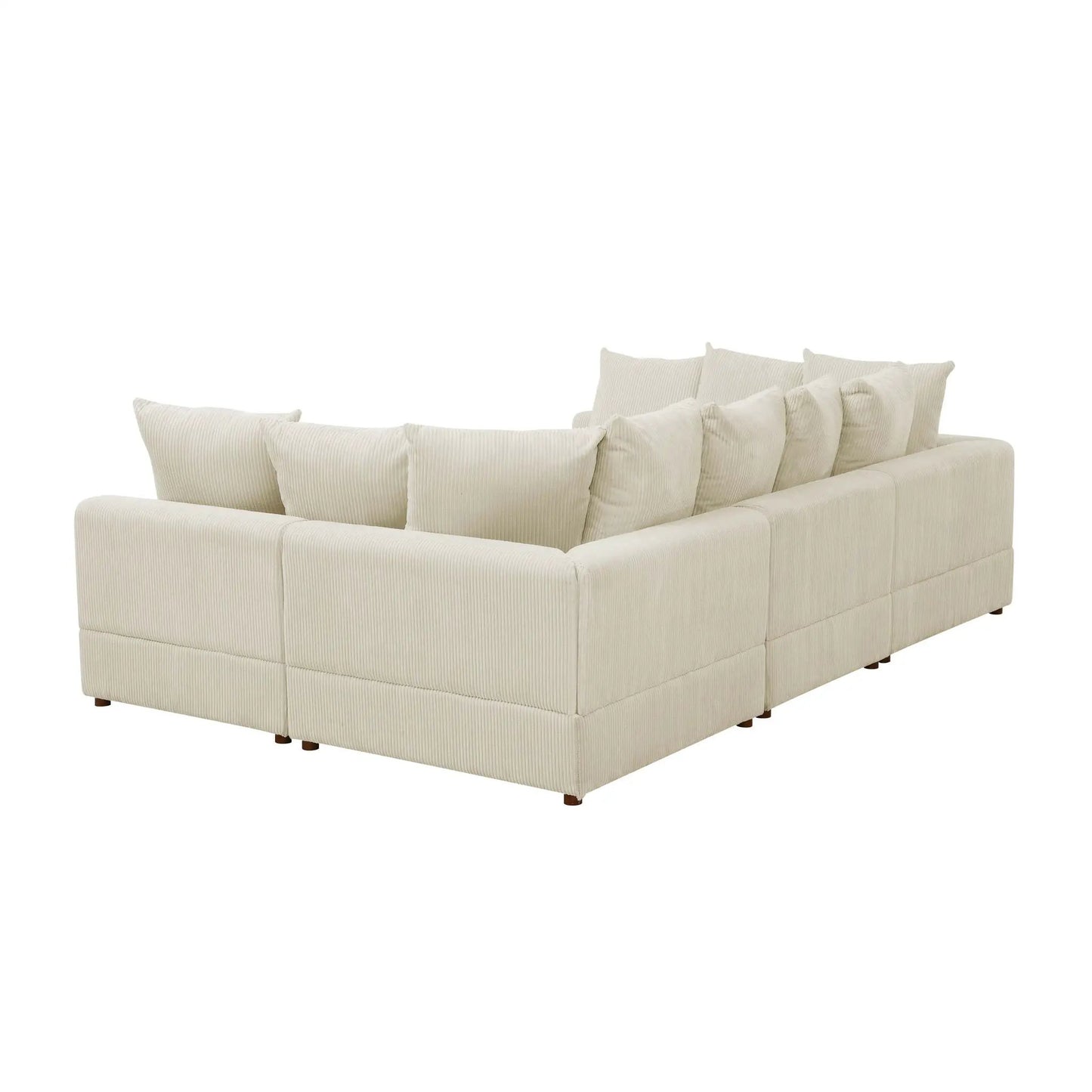 Haven 6-Piece Modular Sectional beige ribbed fabric by Unique Piece Furniture on Tampa Home & Garden Store