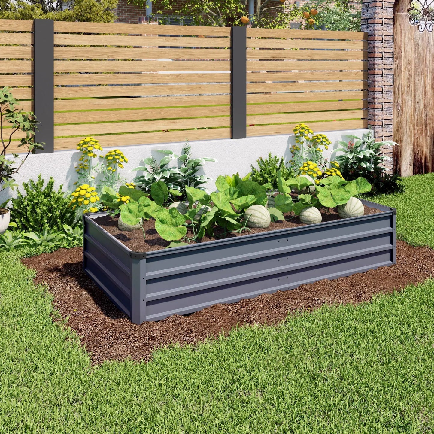 Large Garden Bed for Outdoor Steel Construction