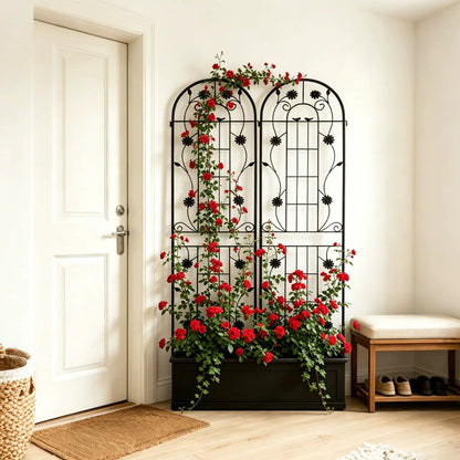 Metal Garden Trellis for Climbing Plants Outdoor