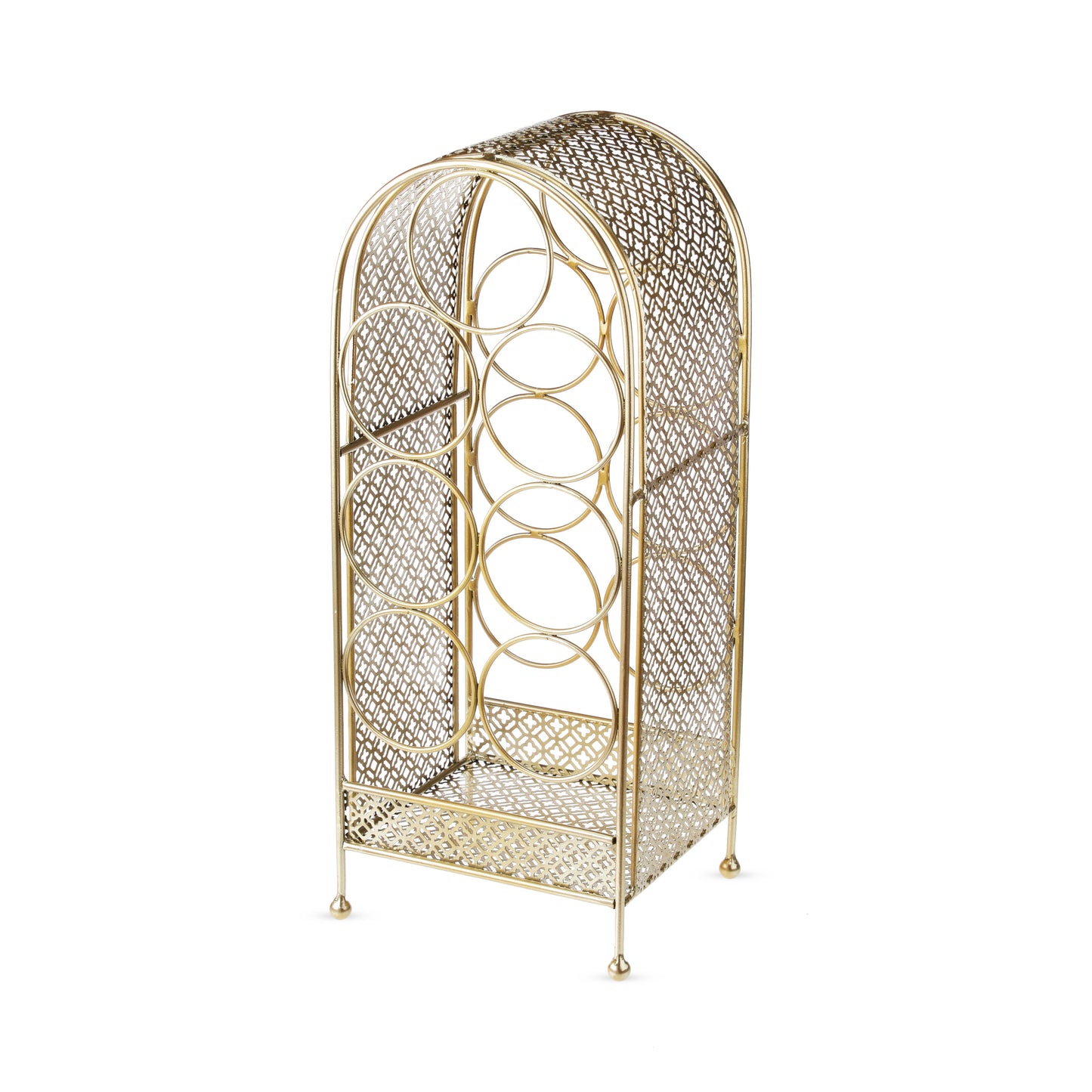 The Trellis and Cast Iron Seven Bottle Wine Rack