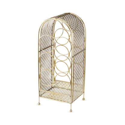 The Trellis and Cast Iron Seven Bottle Wine Rack