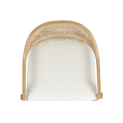 Mid-Century Cane-Back Counter Stool, beige upholstery and light wood frame by HouseOfZazla on Tampa Home & Garden Store