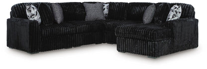 Midnight Madness Sectional and Jumbo Corduroy