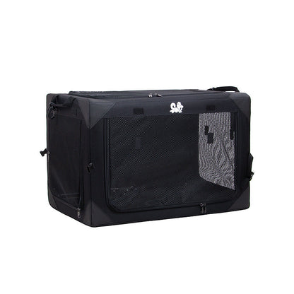 One Piece Collapsible Cloth Kennel Tent in black with mesh panel and zippers Sell My Stuff on Tampa Home & Garden Store