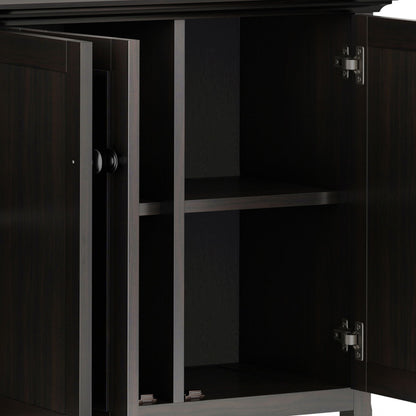 Amherst 4-Door Storage Cabinet by HouseOfZazla in dark espresso finish, accent cabinet on Tampa Home & Garden Store