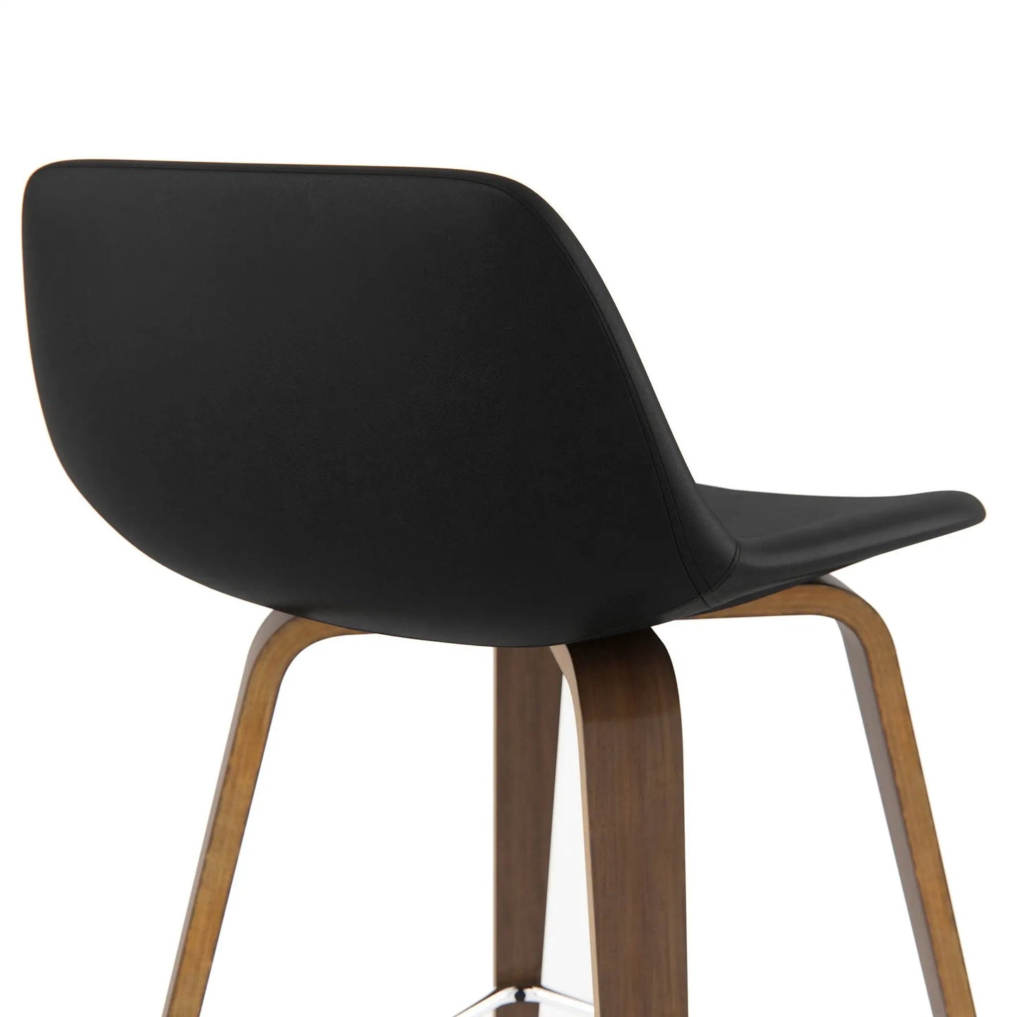 Randolph Bentwood counter stools set of 2, black upholstered seat with wood bent legs on Tampa Home & Garden Store