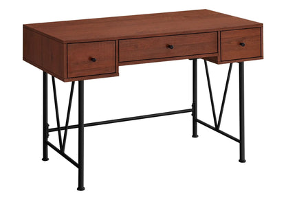 Writing desk with storage drawers and black metal hairpin legs on Tampa Home & Garden Store