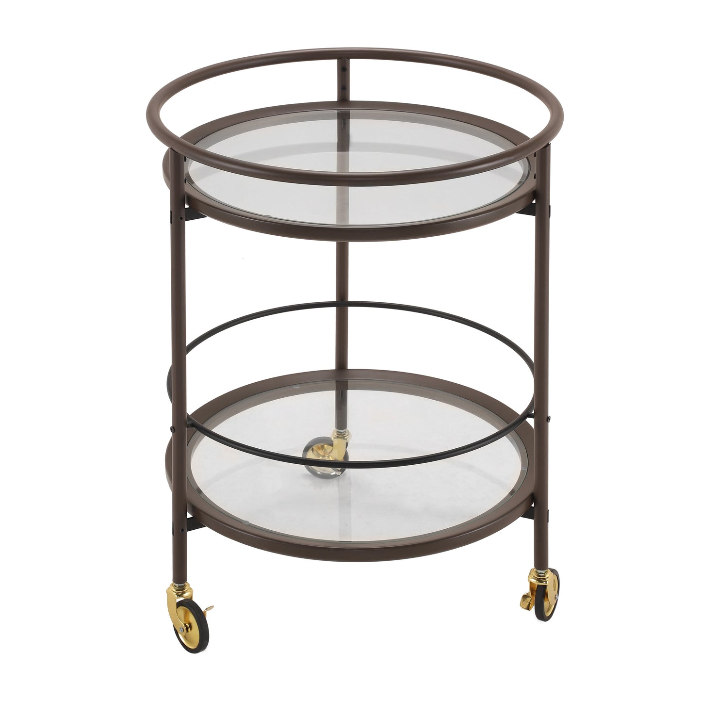 Modern Coffee Round Kitchen Cart For Serving