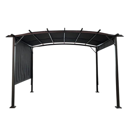 Outdoor Patio Pergola Gazebo Retractable Canopy