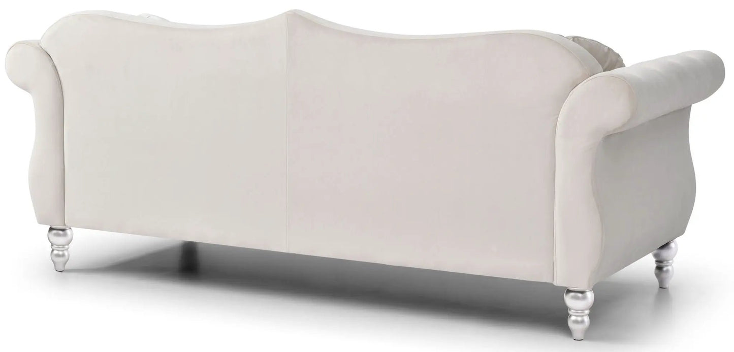 Hollywood Sofa with Glam Tufted Nailhead Trim