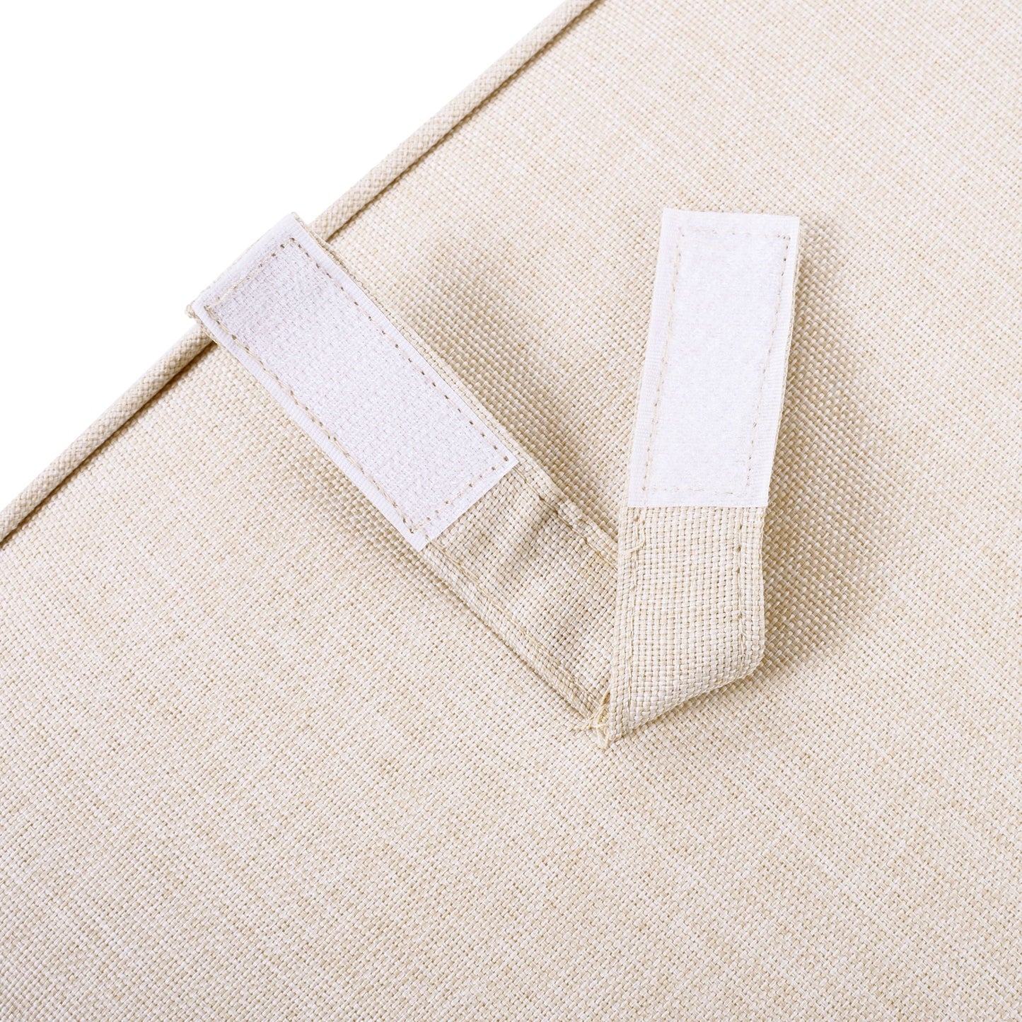 Outdoor Patio Lounge Chair Set of 2 beige woven fabric with white strap patches on Tampa Home & Garden Store