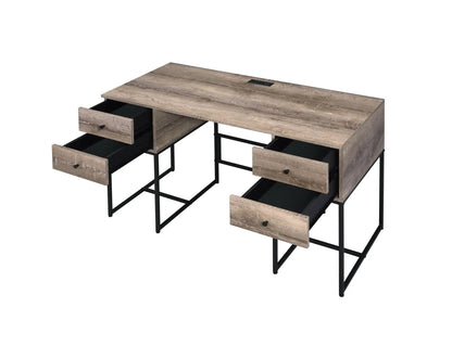 Desirre Writing Desk With USB Port In Oak Finish