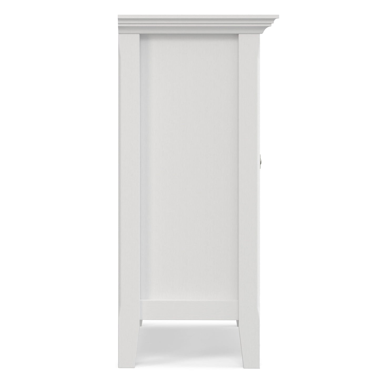 Amherst low storage cabinet white painted accent cabinet with crown molding HouseOfZazla on Tampa Home & Garden Store