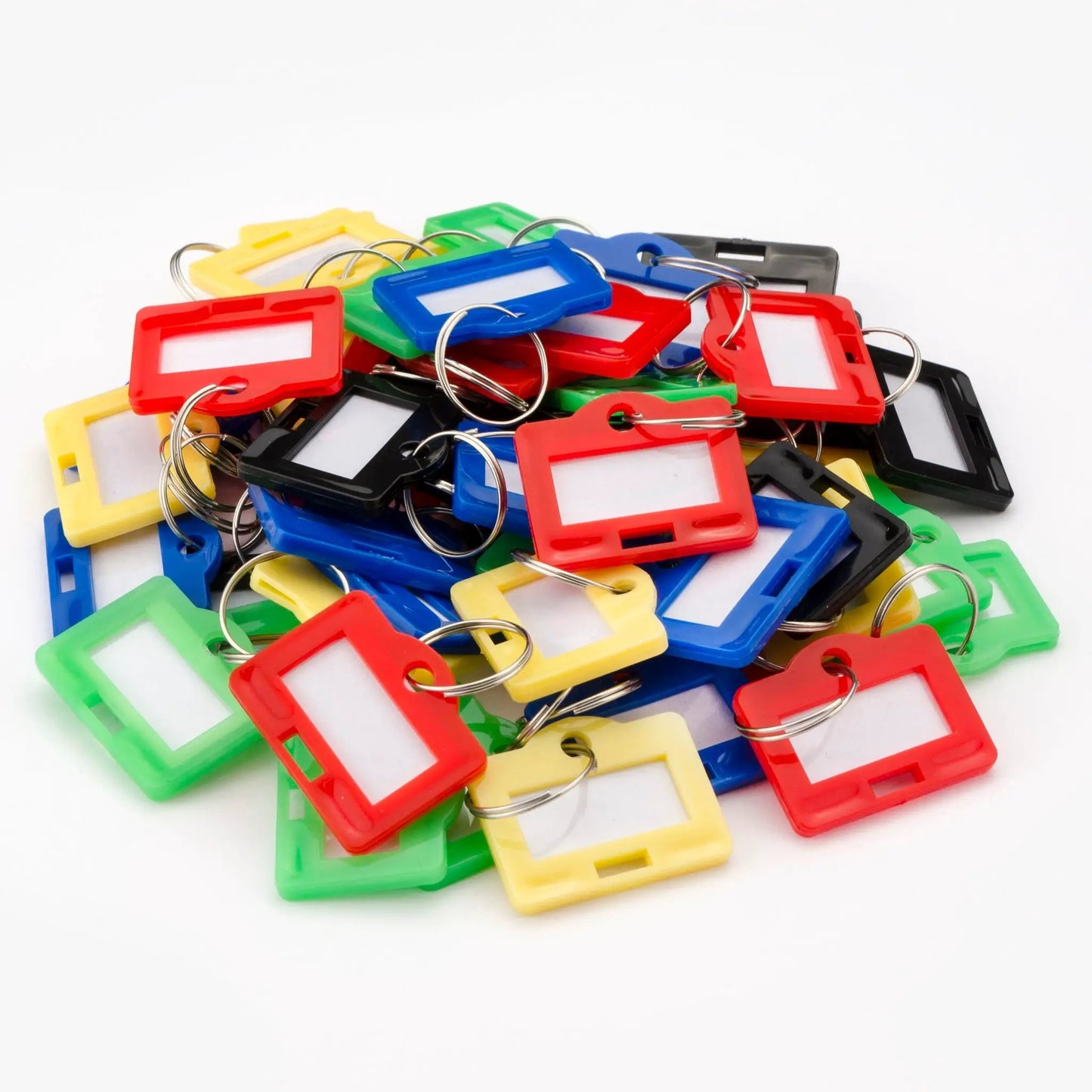 Adjustable Key Cabinet With Combination Lock colorful plastic key tags with metal rings on Tampa Home & Garden Store