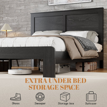 Full Size Sturdy Wooden Platform Bed Frame