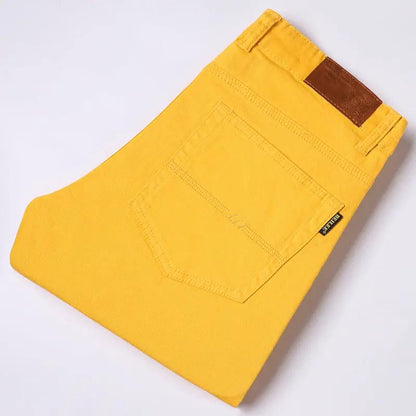 Slim Fit Stretch All-matching Mid Waist Jeans in yellow with back pocket FLIPSTYLEZLLC on Tampa Home & Garden Store