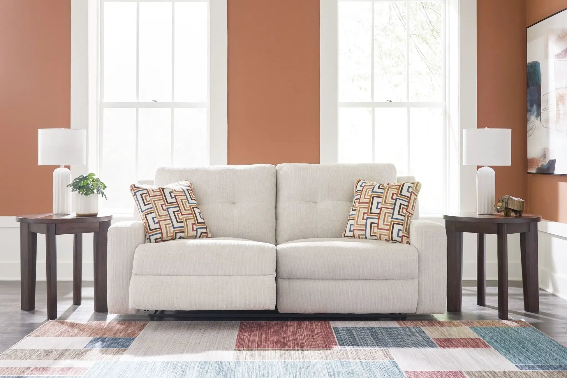 Danum - 2 Seat Reclining Sofa beige fabric by Unique Piece Furniture on Tampa Home & Garden Store