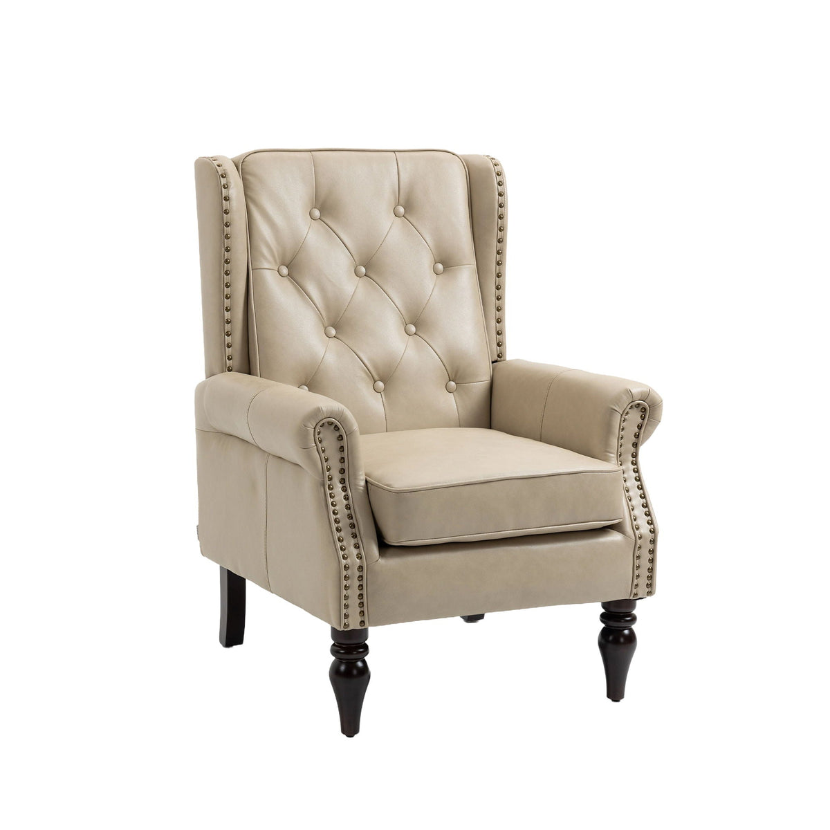 Comfortable and Modern Armchair With Wood Legs
