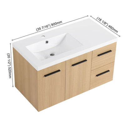 Wall Mounted Floating Vanity Sink and Drawers