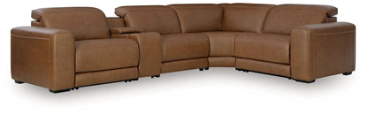 Contemporary Power Reclining Sectional Loveseat