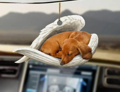 Car Pendant Sleeping Dog Angel Decor Hanging