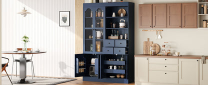 Spacious Kitchen Buffet and Storage Hutch