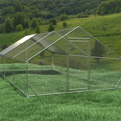 Large Metal Chicken Coop and Waterproof Cover