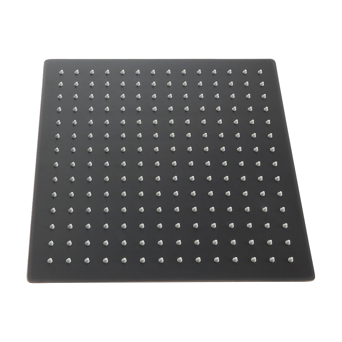 10-inch square rainfall shower head with silicone nozzles in oil-rubbed bronze on Tampa Home & Garden Store
