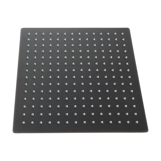 10-inch square rainfall shower head with silicone nozzles in oil-rubbed bronze on Tampa Home & Garden Store